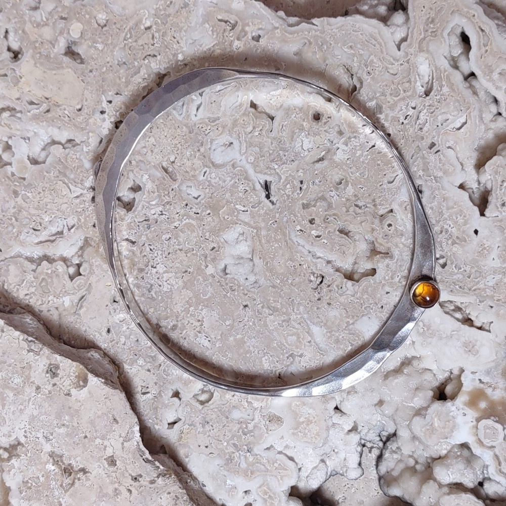 Artisan Crafted Sterling Silver Bangle Bracelet S… - image 6